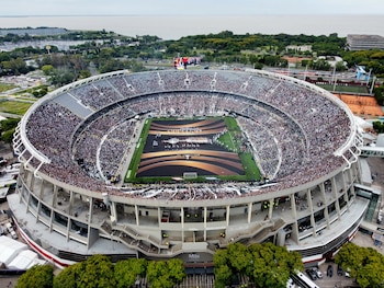 Una vista aérea del estadio