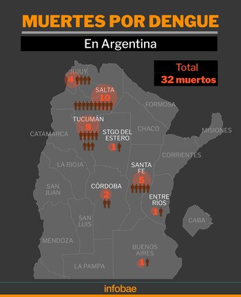infografía muertes dengue Argentina
