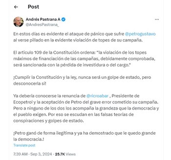 Andrés Pastrana se va en