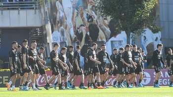 Los mayores entrenaron junto con