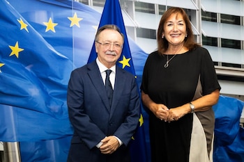08/09/2026 El presidente de Ceuta, Juan José Vivas, se reúne con la comisaria para el Mediterráneo, Dubravka Suica, a 8 de septiembre de 2026, en Bruselas (Bélgica). El presidente de Ceuta, Juan Vivas, se encuentra en Bruselas para reclamar a la Unión Europea apoyo ante la crisis migratoria. Ha solicitado un despliegue permanente de Frontex y fondos de emergencia tras reunirse con diversos líderes comunitarios.
POLITICA
PP europeo
