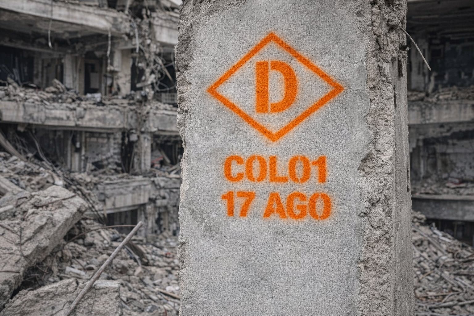 Las letras V, D y C en edificios tras un sismo: el código que no debe tocarse