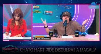 Mario Hart admitiu que confundiu Magaly Medina com a polêmica sobre seu casamento com Korina Rivadeneira. Captação: Magaly TV La Firme.