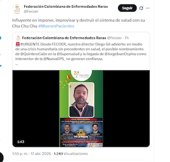 La Federación Colombiana de Enfermedades Raras reaccionó a comentario del presidente Gustavo Petro, advirtiendo sobre la crisis que vive el sistema de salud - crédito @Fecoer/X