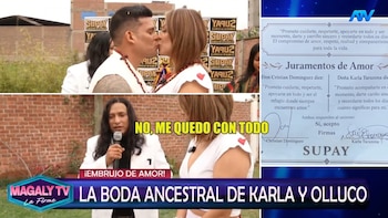 Karla Tarazona lanza fuerte advertencia a Christian Domínguez en plena ‘boda’: “Me quedo con todo”