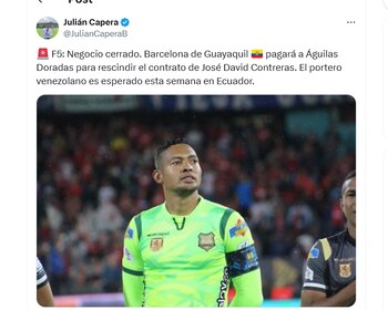 Publicación de Julián Capera sobre