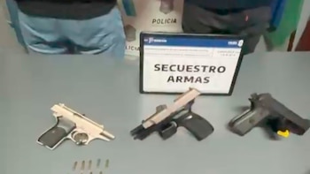Las armas que le incautaron