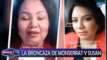 Monserrat Seminario rompe su silencio y responsabiliza a Susan Villanueva del fin de su relación con Melcochita. Captura: Magaly TV La Firme.