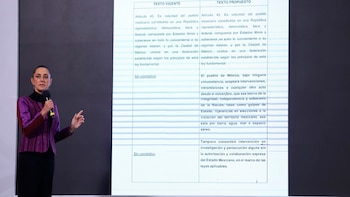 Esta mañana, la presidenta Claudia