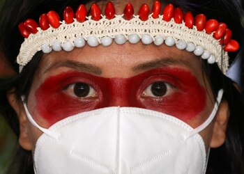 Uno de los activistas indígenas