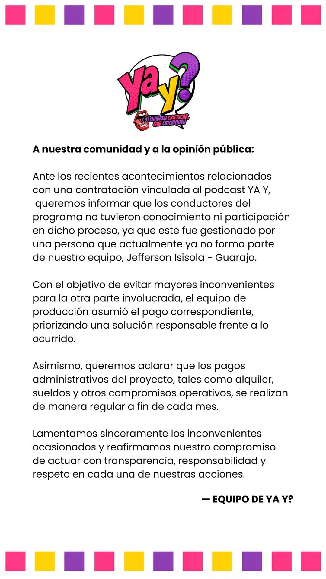 La producción de