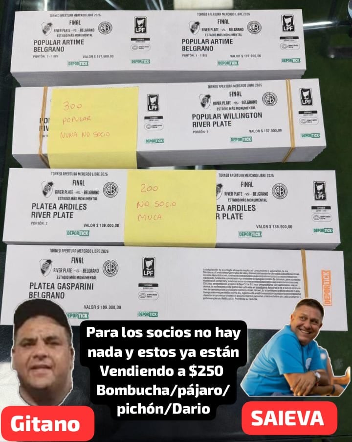 La acusación al Gitano de reventa