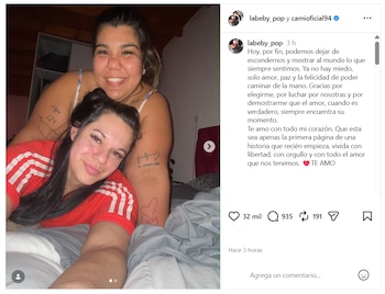 Camilota presentó a su novia Ana Mabel en Instagram y confirmó públicamente la relación