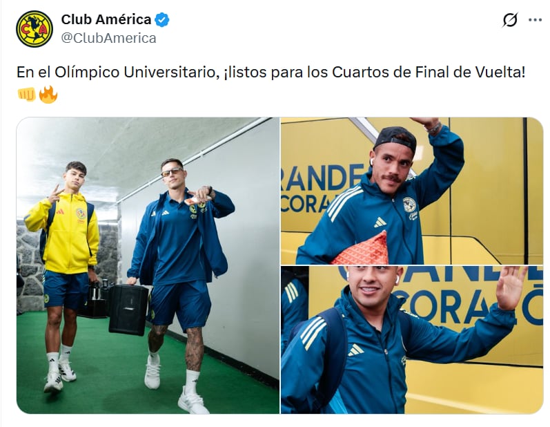 (X / @Club America)