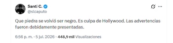 Tuit de Santiago Caputo