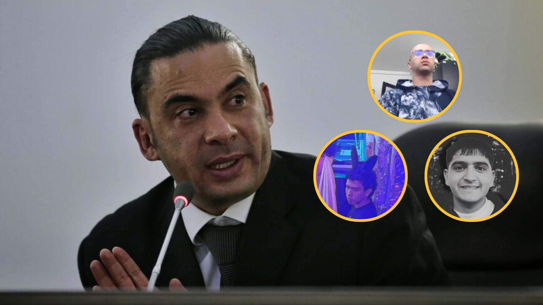 Bernate fue designado como el abogado auxiliar y representante para las víctimas de la familia de Jaime Esteban Moreno Jaramillo en la audiencia de imputación de cargos a Juan Carlos Suárez Ortiz - crédito Sofía Toscano / Colprensa | @ceuniandino/IG | cortesía Before Club