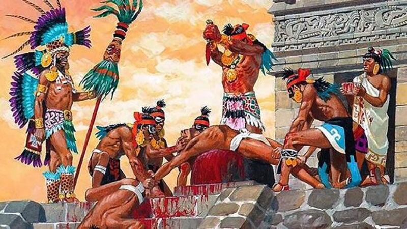 Entre los aztecas, los sacrificios humanos eran una constante. Las víctimas eran individuos de los pueblos mesoamericanos que sometieron