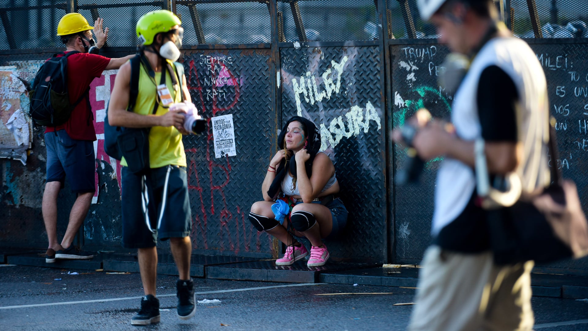Lanzaron gases a los manifestantes (Gustavo Gavotti)