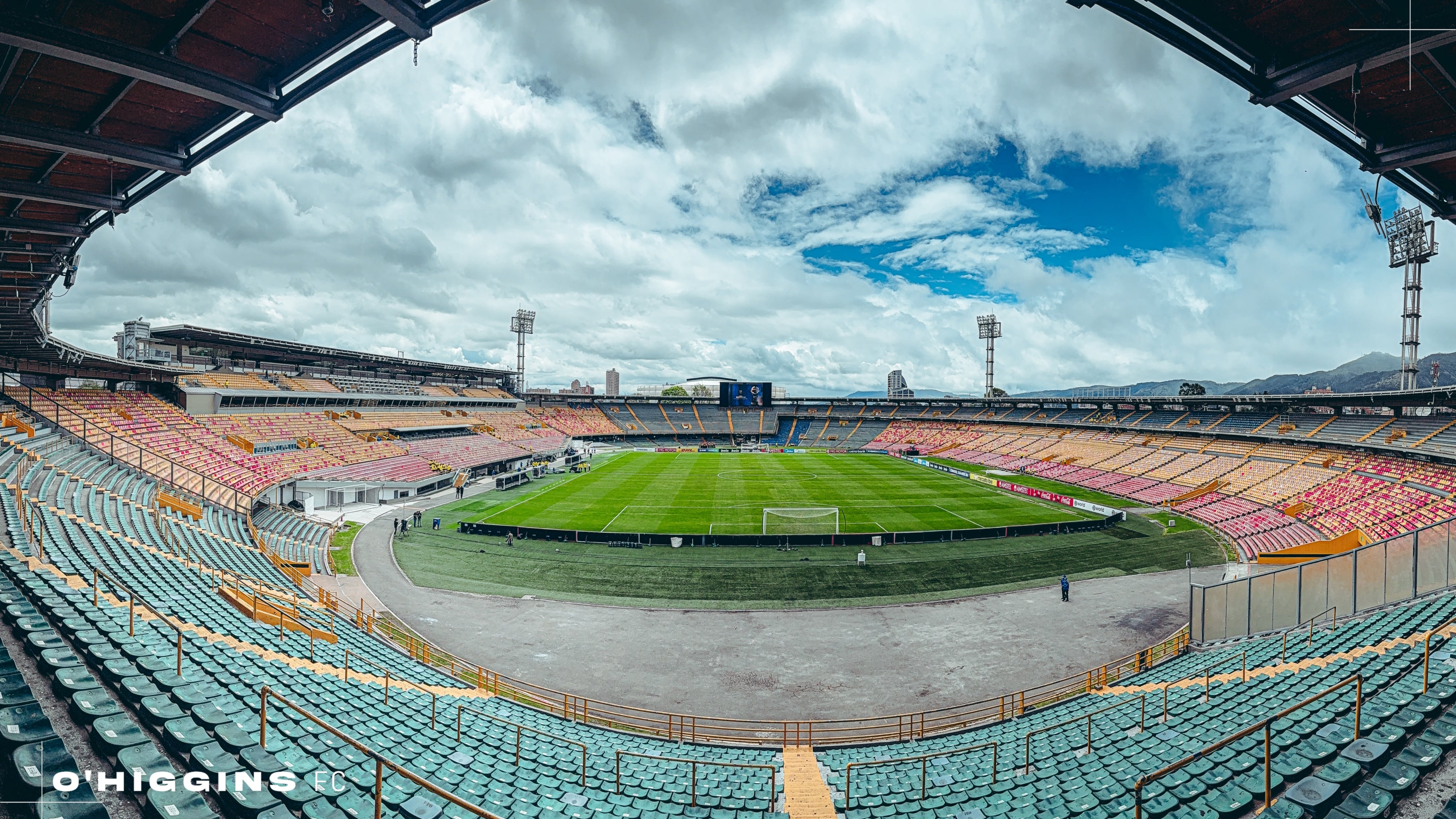 Así se ve la cancha en el estadio El Campín, previo al juego Millonarios vs. O'Higgins por la Copa Sudamericana - crédito O'Higgins