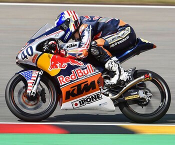 Kelly sobre la KTM de