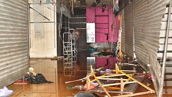 Fuerte incendio en el Palacio