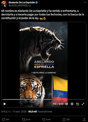 Abelardo de la Espriella arremetió contra Gustavo Petro en X - crédito @ABDELAESPRIELLA