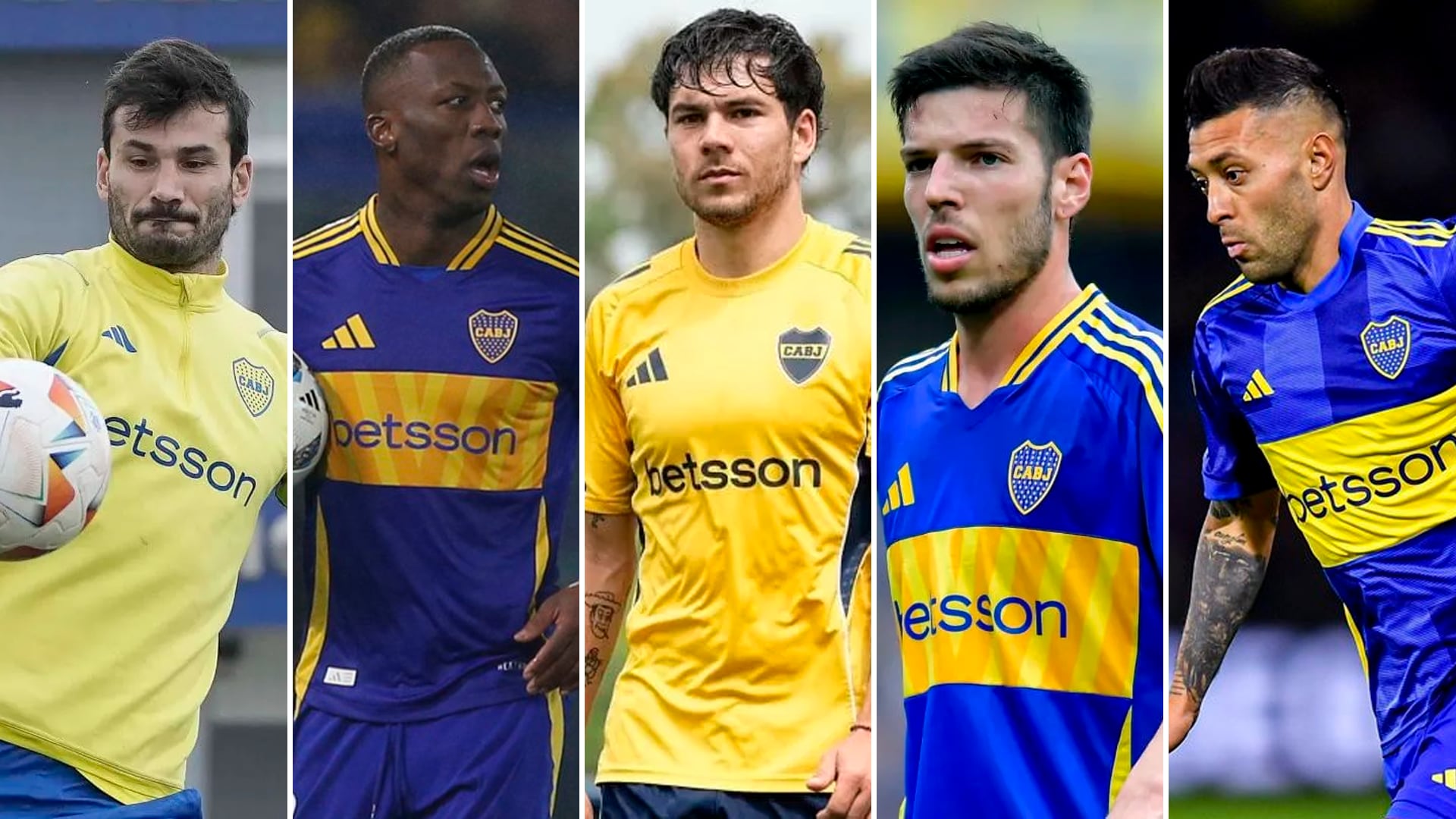 Javier García, Luis Advíncula, Lucas Blondel, Agustín Martegani y Lucas Janson