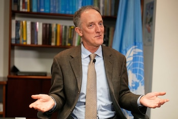 El representante de la ONU en Colombia, Scott Campbell, envió un mensaje de apoyo al proceso electoral en Colombia - crédito Fernando Vergara/AP