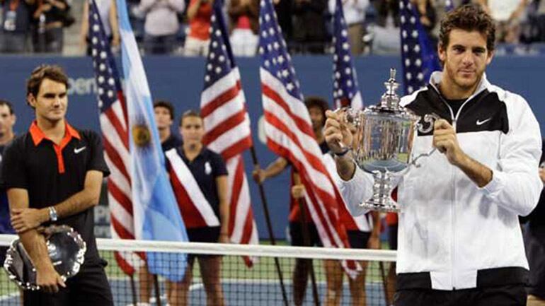 Juan Martín Del Potro entre sus mayores logros fue consagrarse campeón del Us Open 2009 al vencer en la final al suizo Roger Federer