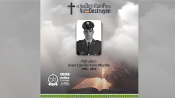 El patrullero Juan Camilo Toro
