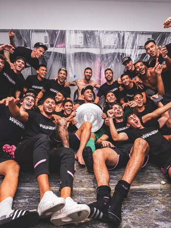 Los festejos del Inter Miami tras conquistar el MLS Supporters’ Shield (Credito: Inter Miami CF)