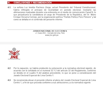 Informe de fiscalizadora del Jurado