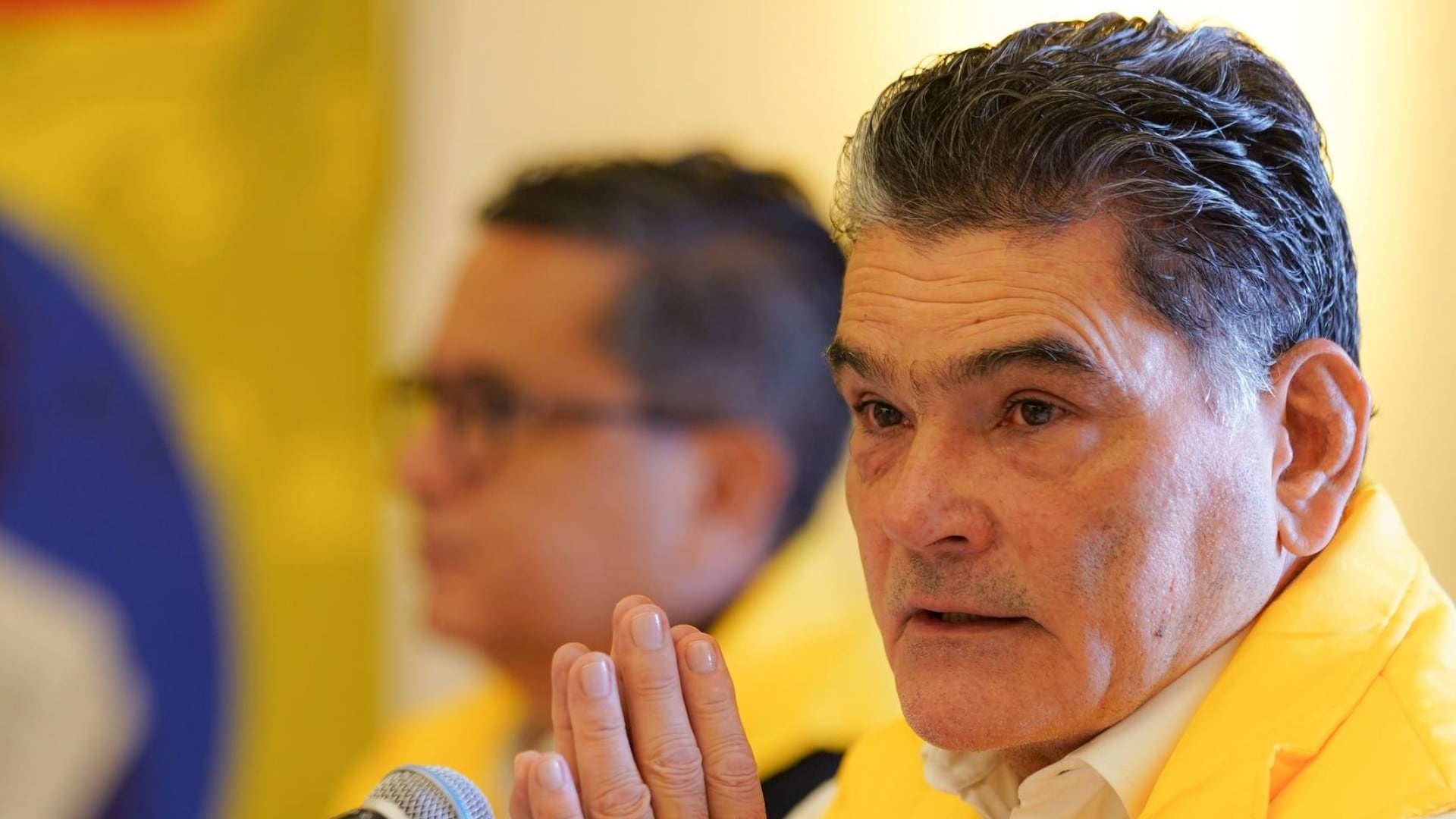 El procurador general, Gregorio Eljach, durante su intervención en la que aseguró que están dadas las condiciones para el desarrollo de la segunda vuelta presidencial en completa tranquilidad y transparencia - crédito @PGN_COL/X