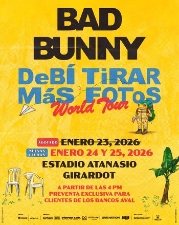 Bad Bunny ahora brindará tres