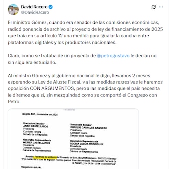 David Racero se refirió al hundimiento de la reforma tributaria de Petro