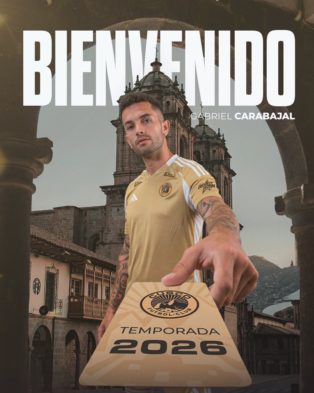 Gabriel Carabajal firmó un contrato de un año con la institución imperial. - Crédito: Cusco FC