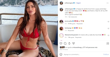 La "Toty" compartió un mensaje de agradecimiento por las felicitaciones recibidas, y presumió su figura a sus 54 años - crédito @sofiavergara/Instagram