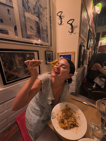 Selena Gomez compartió parte de lo que comió durante su visita a Italia. (Instagram)