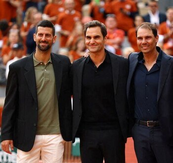 Novak Djokovic, Roger Federer y