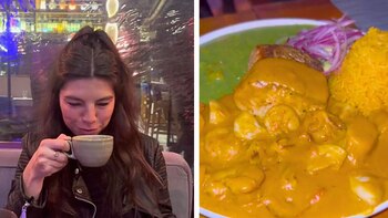 La joven mostró el ticket