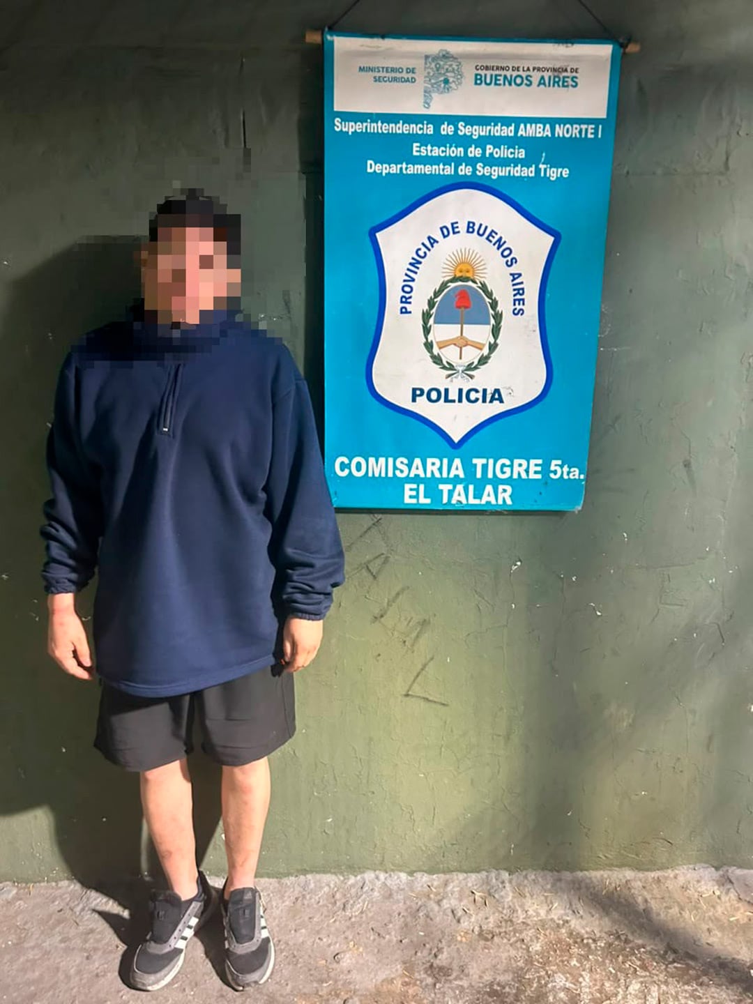 El sospechoso tras ser detenido