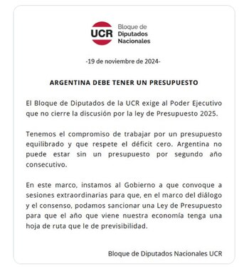 Comunicado de la UCR