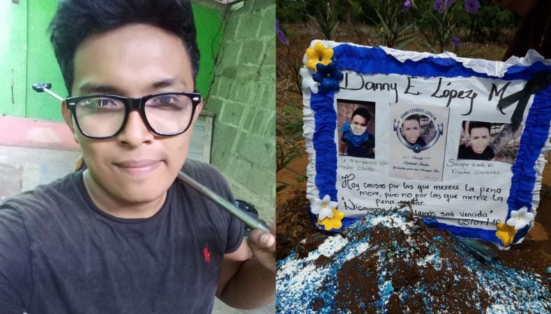 Danny Ezequiel López Morales, quien murió el 5 de julio de 2018 en Sutiaba, León, durante la Operación Limpieza. (Cortesía: Museo de la Memoria Contra la Impunidad)
