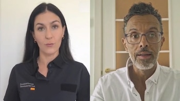 Laura González y Sergio García, delegados de CSIF Prisiones (Cedida)
