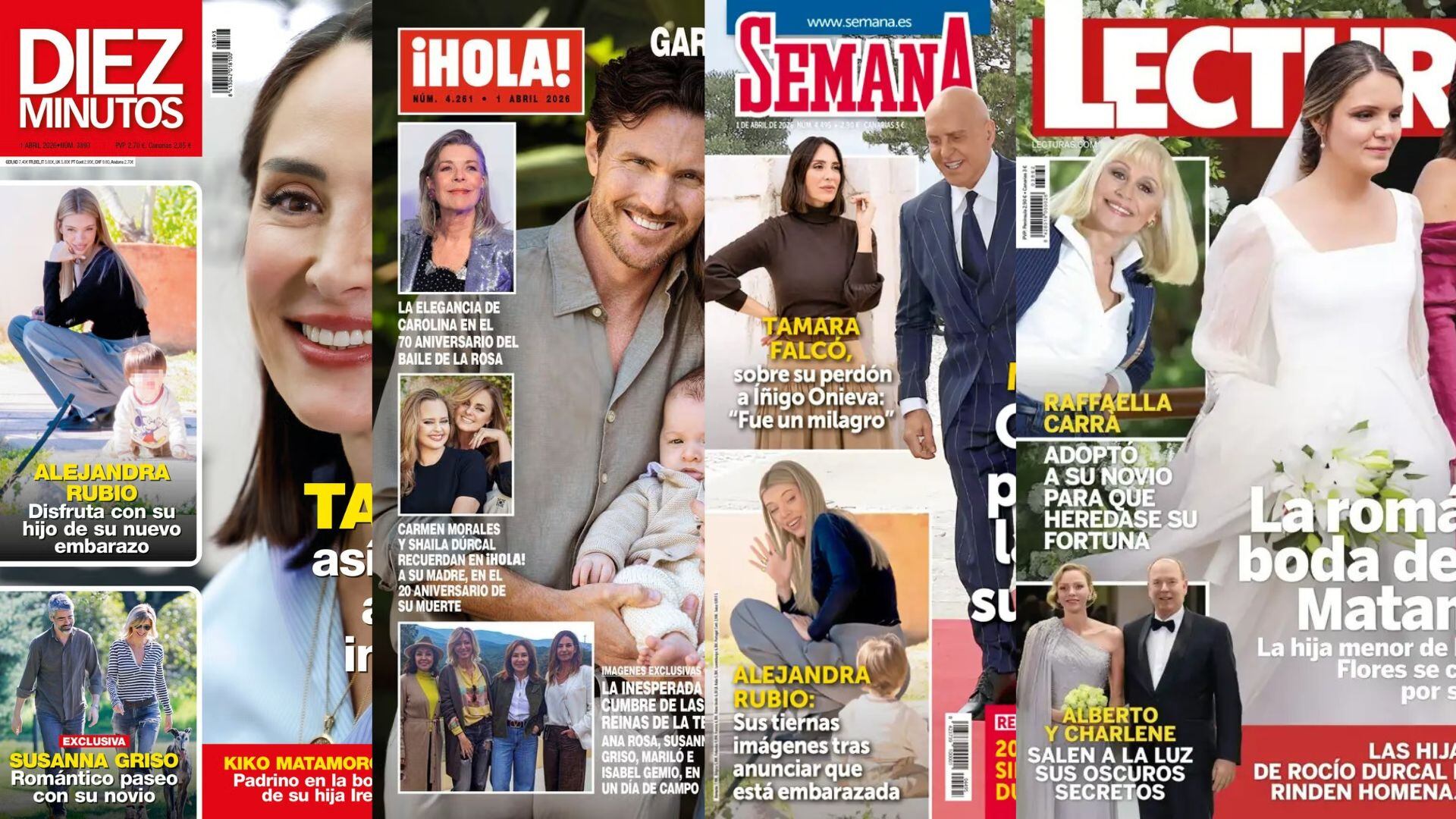 Las revistas del corazón del miércoles 25 de marzo de 2026.