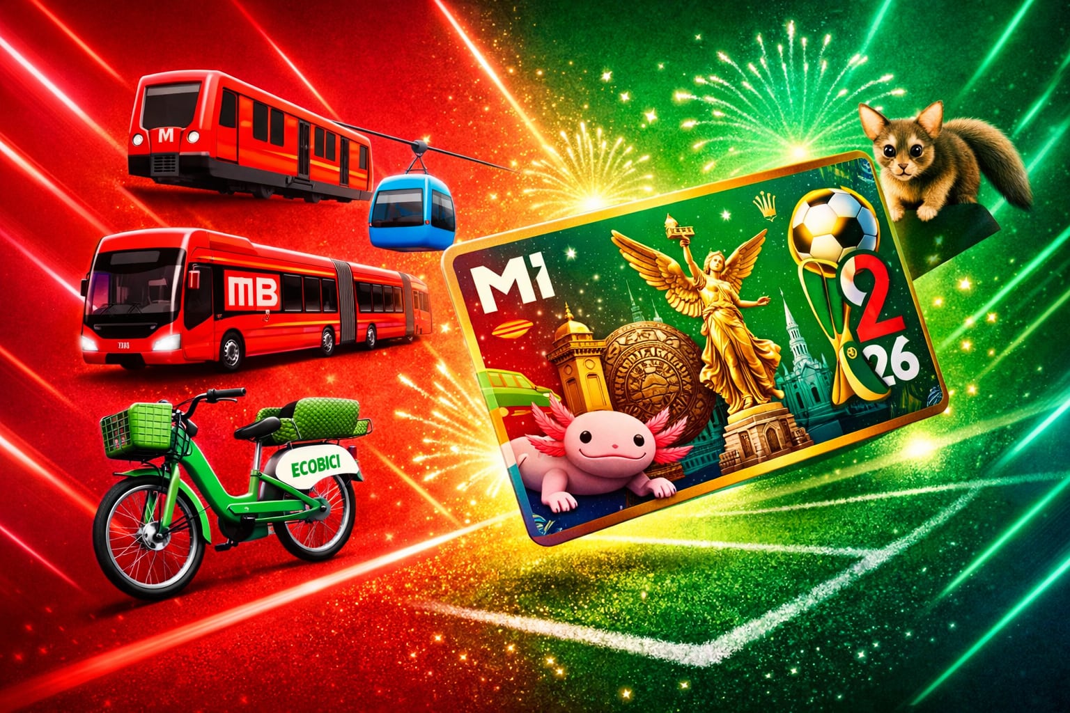 La Tarjeta de Movilidad Integrada edición especial del Mundial 2026 combinará elementos icónicos de la Ciudad de México con referencias futbolísticas y funcionará en sistemas como Metro, Metrobús y Cablebús