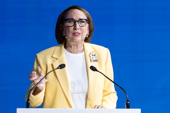 Rebeca Grynspan obtuvo nueve votos para alentar su candidatura durante el tercer sondeo informal para elegir a la próxima persona al frente de Naciones Unidas. EFE/ Cyril Zingaro