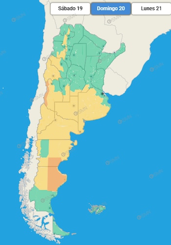 El domingo gran parte del país se verá afectado por múltiples fenómenos climáticos