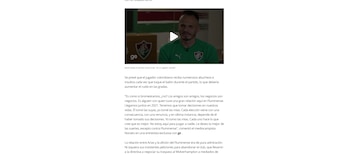 El excompañero de Jhon Arias habló sobre el regreso del colombiano al estadio Maracaná para disputar las semifinales de la Copa Libertadores-crédito Globo Esporte