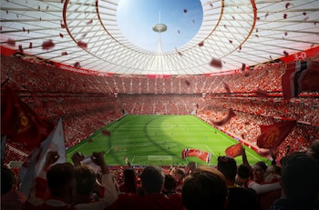 Interior del futuro estadio del Manchester United. (Foster + Partners)